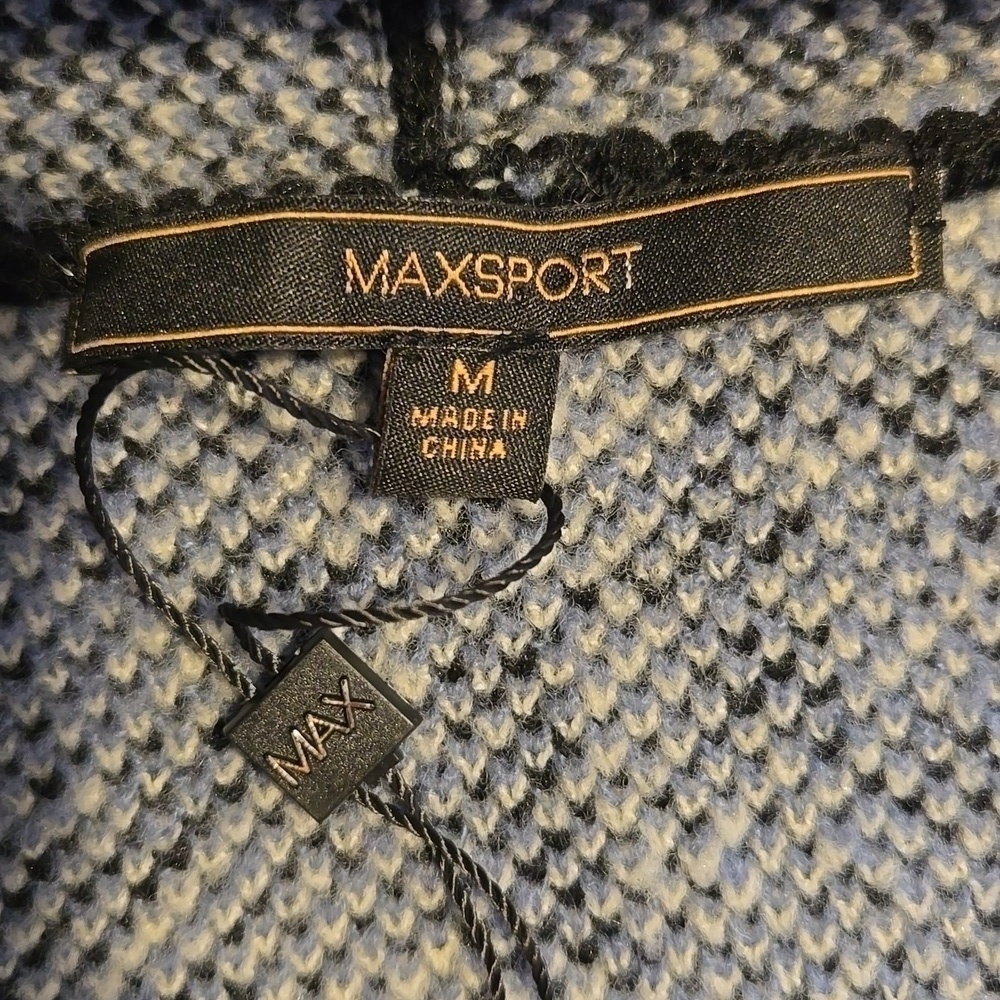 Maxsport Open Front Patch Pocket Full Length Duster Cardigan Coat Size M - Picture 8 of 13